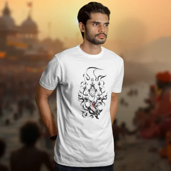 Shiva Art Inspired T-shirt - Mahakumbh Tshirts