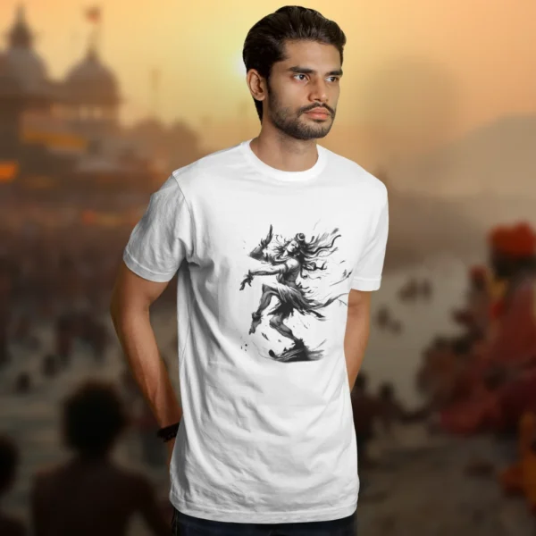 Shiva Tandava Artwork T-Shirt - Mahakumbh Tshirts 2025