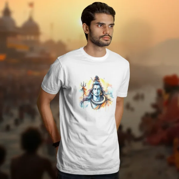 Calm Shiva Meditator T-Shirt - Mahakumbh Tshirts 2025