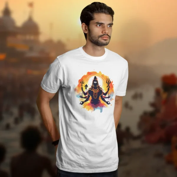 Shiva Meditation Design T-Shirt - Mahakumbh Tshirts 2025