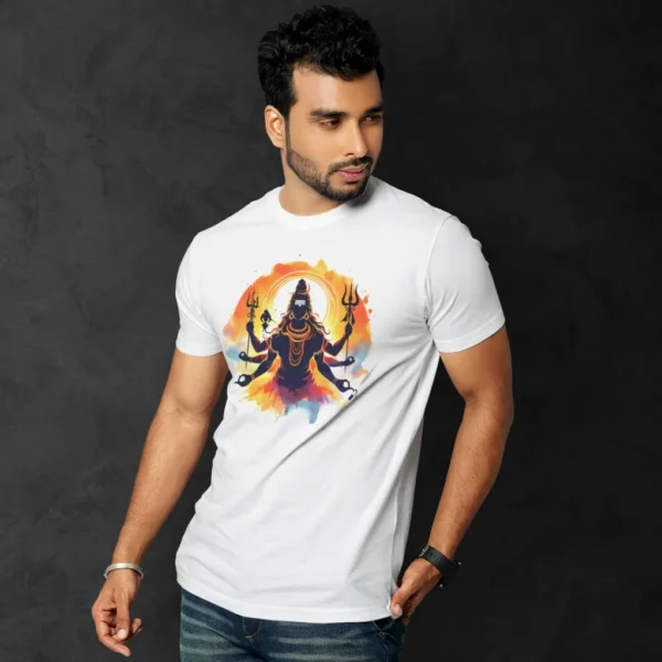 Shiva Meditation Design T-Shirt - Mahakumbh Tshirts 2025